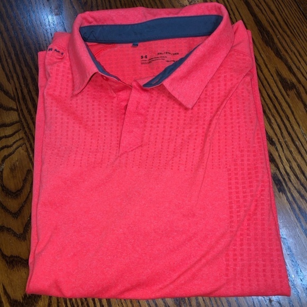 UNDER ARMOUR SIZE 2XL/TG VIBRANT ORANGE LOOSE FIT POLO